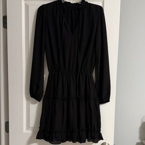 Elegant Black Ruffle Dress